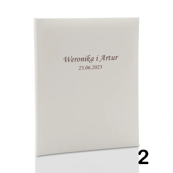 Album ślubny, wklejany, 40 kremowych stron, personalizowany, 12 wzorów do wyboru